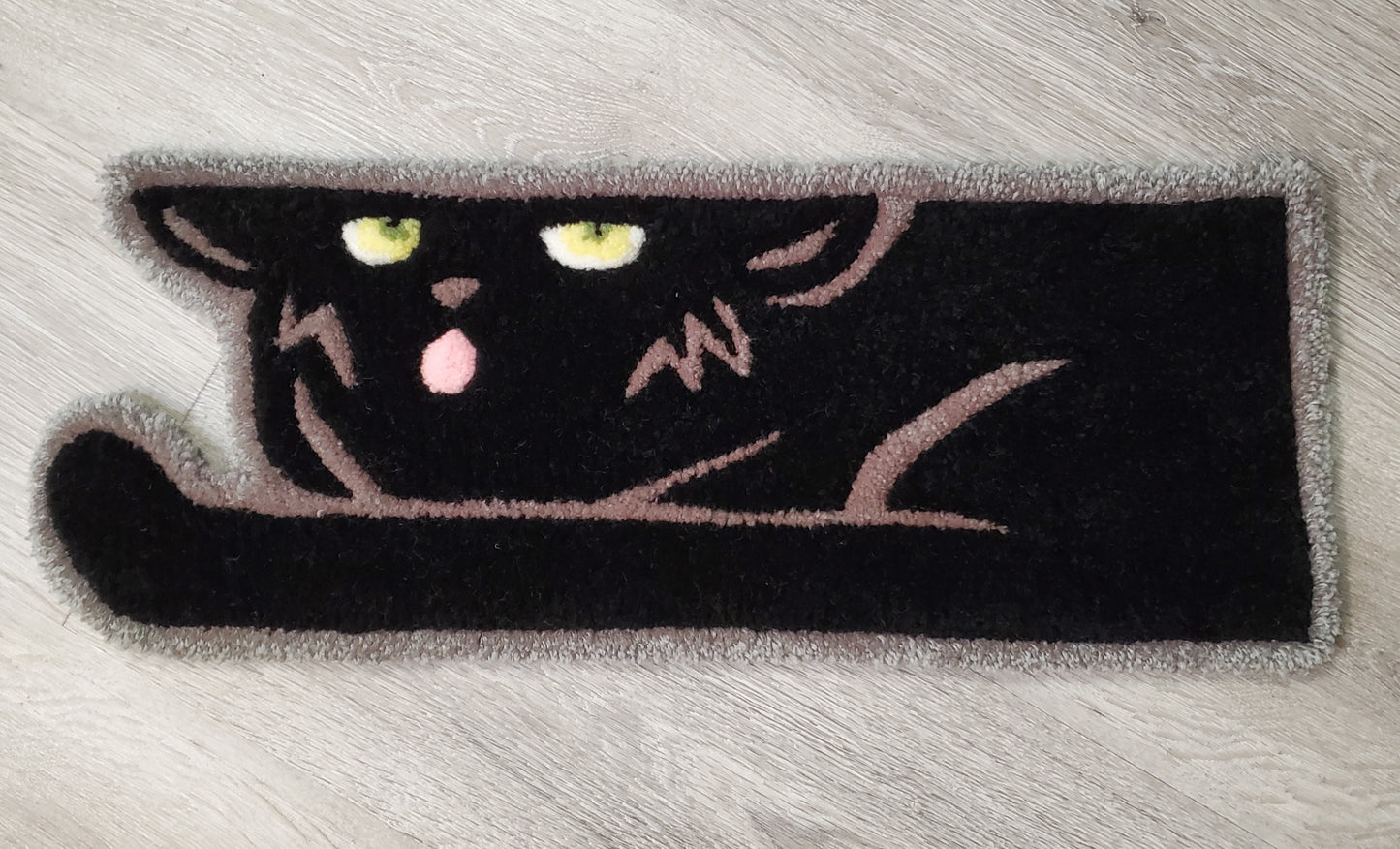 Black Cat Keyboard Rest Rug